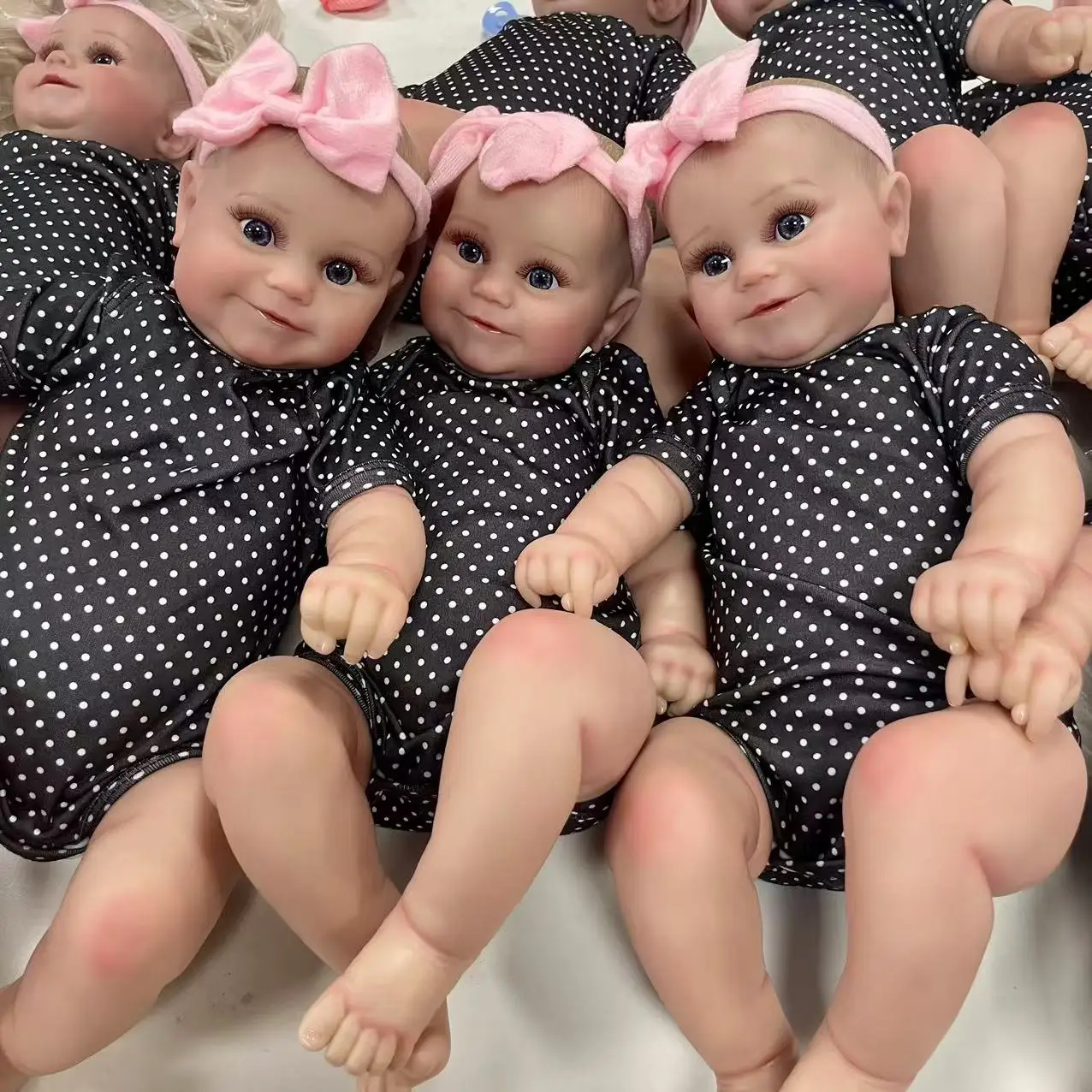 19 pouces déjà fini Reborn bébé poupée Maddie sourire fille à la main 3D peau veines visibles Art Collection poupée jouet Figure cadeau