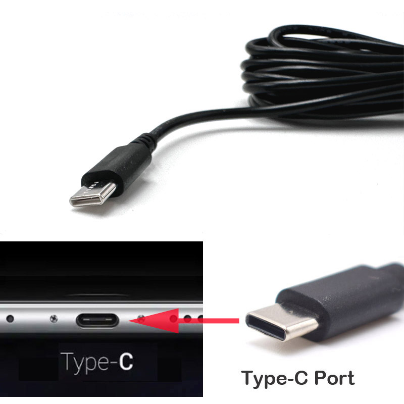 Автомобильный USB-кабель для зарядки с мини-портами Micro Type-C для видеорегистратора, камеры/GPS, длиной 3,5 м (1,5 футов)