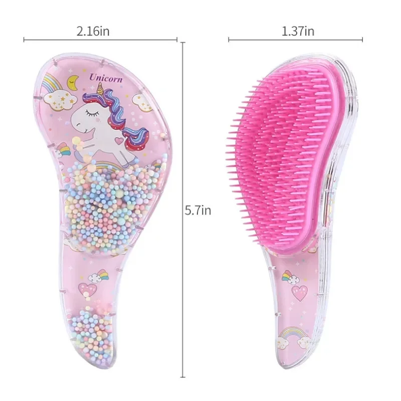 Neue Nette Friseur Kamm für Kinder Anti-knoten Massage Fließende Perle Haar Kamm Kinder Mädchen Dress Up Makeups Spielzeug geschenke