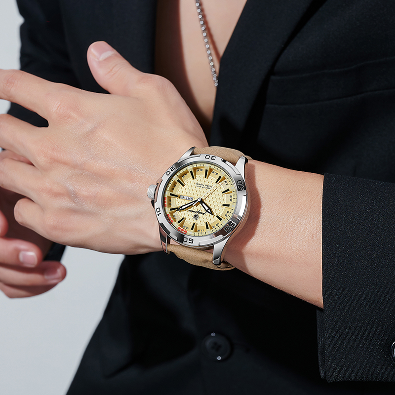 PAAZOMU Brand Men Fashion Quartz Watches Male Leather Strap Sport Waterproof Wristwatches CalendarClock Relogio Masculino