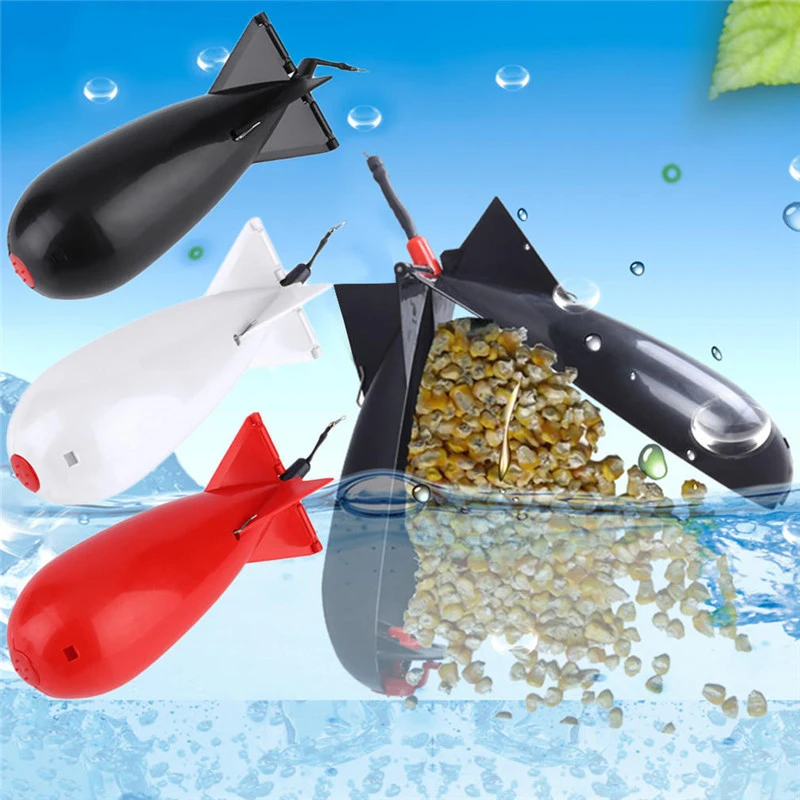 Fishing Rocket Feeder Large Small Spod Bomb Float Lure Bait Holder  Pellet Rockets Feeders Position Gear Accessories