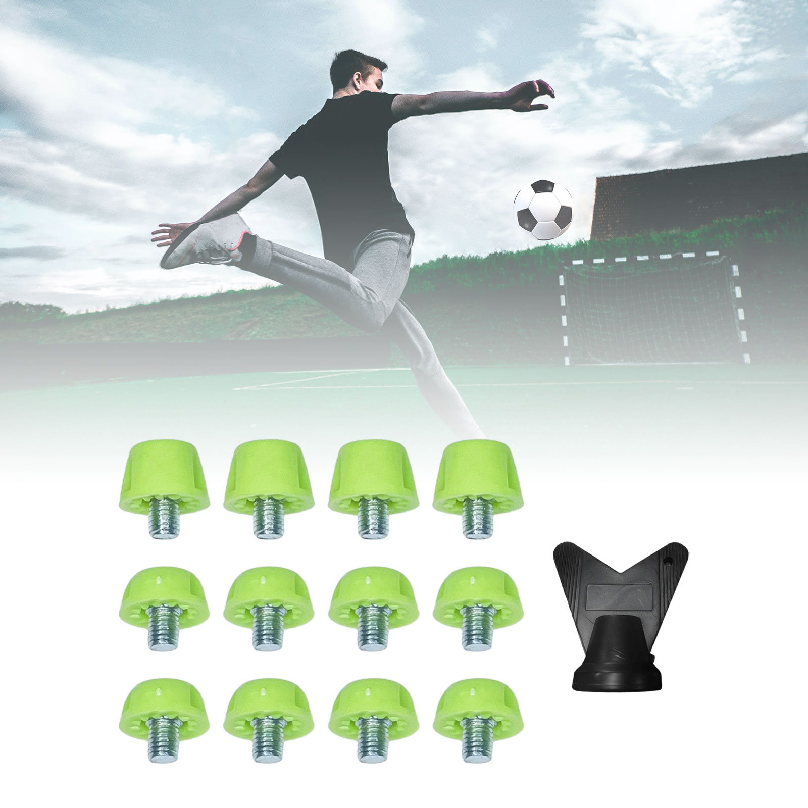 12Pcs Football Shoe Spikes Turf Soccer Boot Cleats Firm Ground Stable M5 Threading Screw 7mm 10mm Anti Slip Replacement Studs
