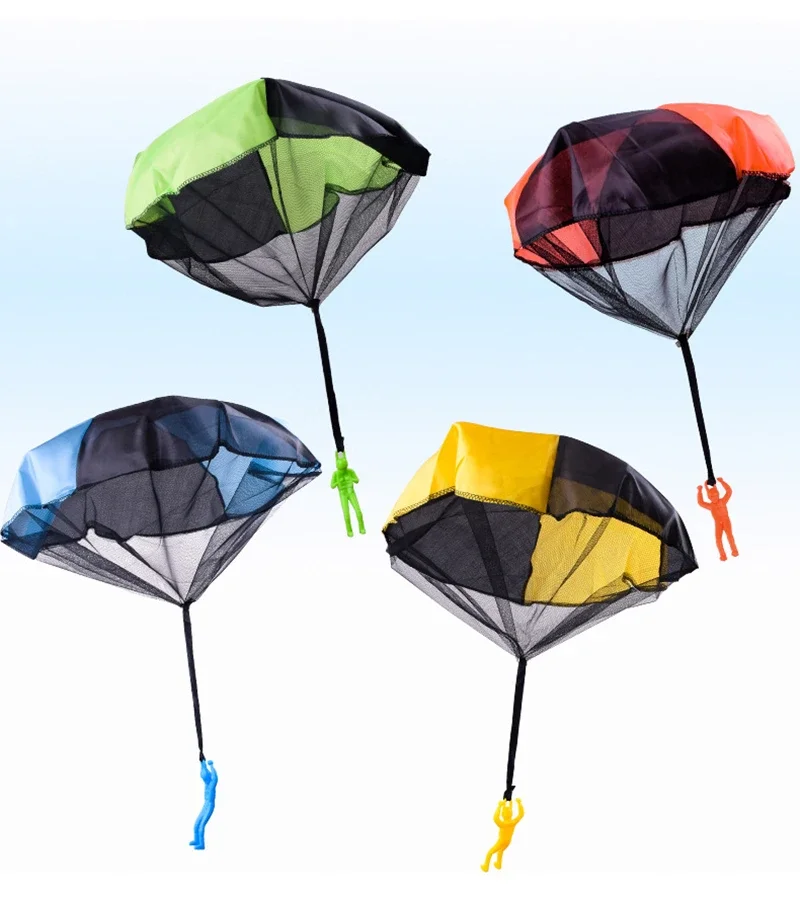 Juguete de paracaídas al aire libre para niños, juego deportivo lanzado a mano para niños con soldados, Ideal para regalos de juego sensorial