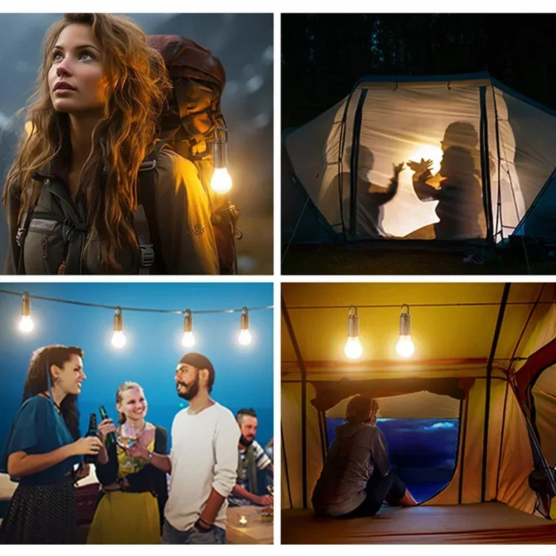 Outdoor LED-lampen op zonne-energie USB-opladen Campinglicht Draagbare nachtverlichting Waterdichte zaklamp Vissen Essentials