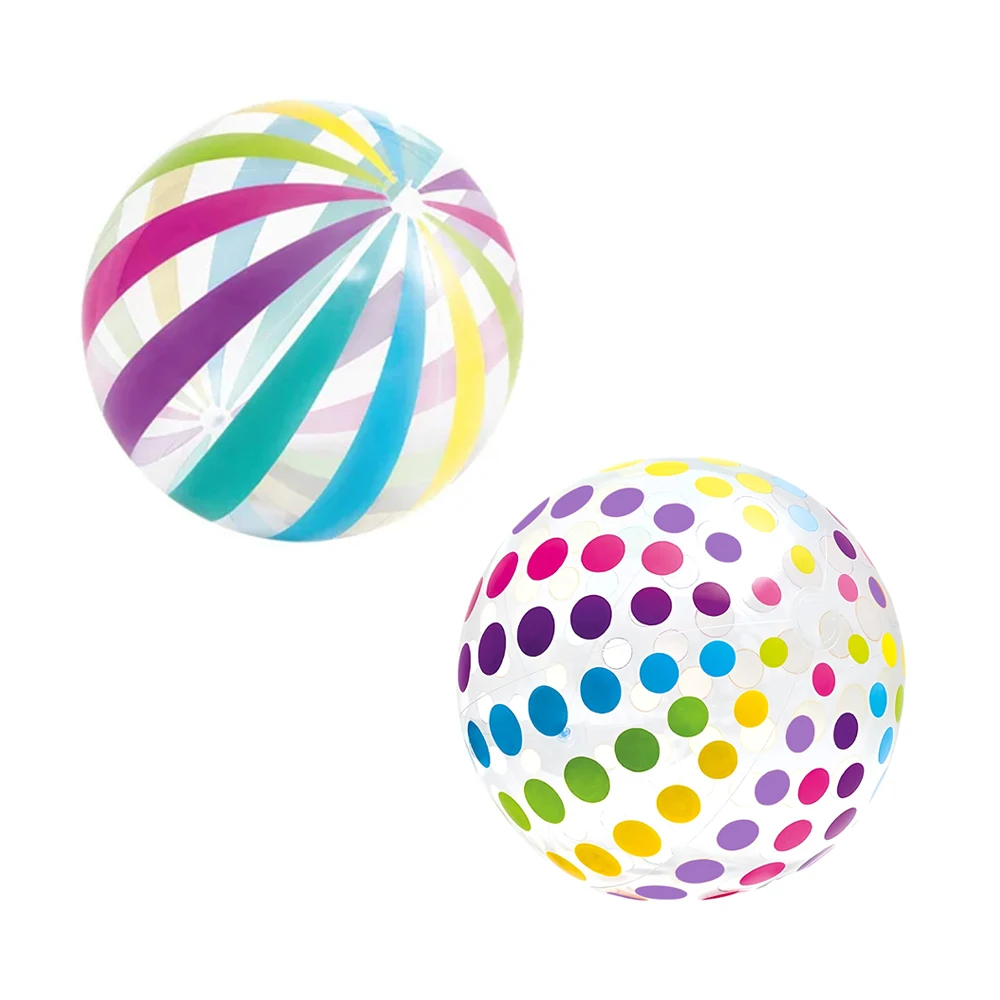 1pc colorido transparente listra inflável bolas de praia pvc piscina brinquedo para festa de aniversário suprimentos havaiano verão decoração brinquedo de água