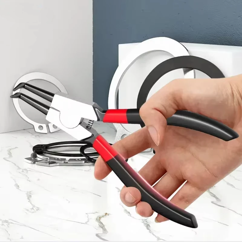 5-In Circlip Pliers,，Retaining Ring Pliersfor Removing Installing Puller Locking Rings ShaftsNeedle nose Pliers