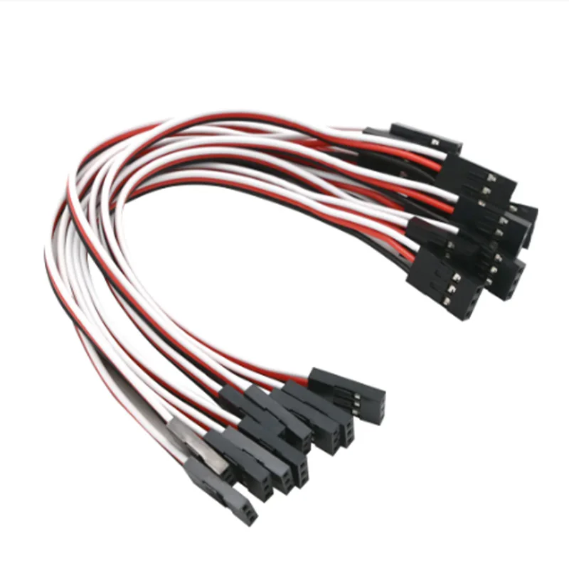 10 ชิ้น 100 มิลลิเมตร 150 มิลลิเมตร 200 มิลลิเมตร 300 มิลลิเมตร 500 มิลลิเมตร Servo Extension Cord ชายชายสําหรับ Jr Plug Servo Extension สายไฟ 10 เซนติเมตร