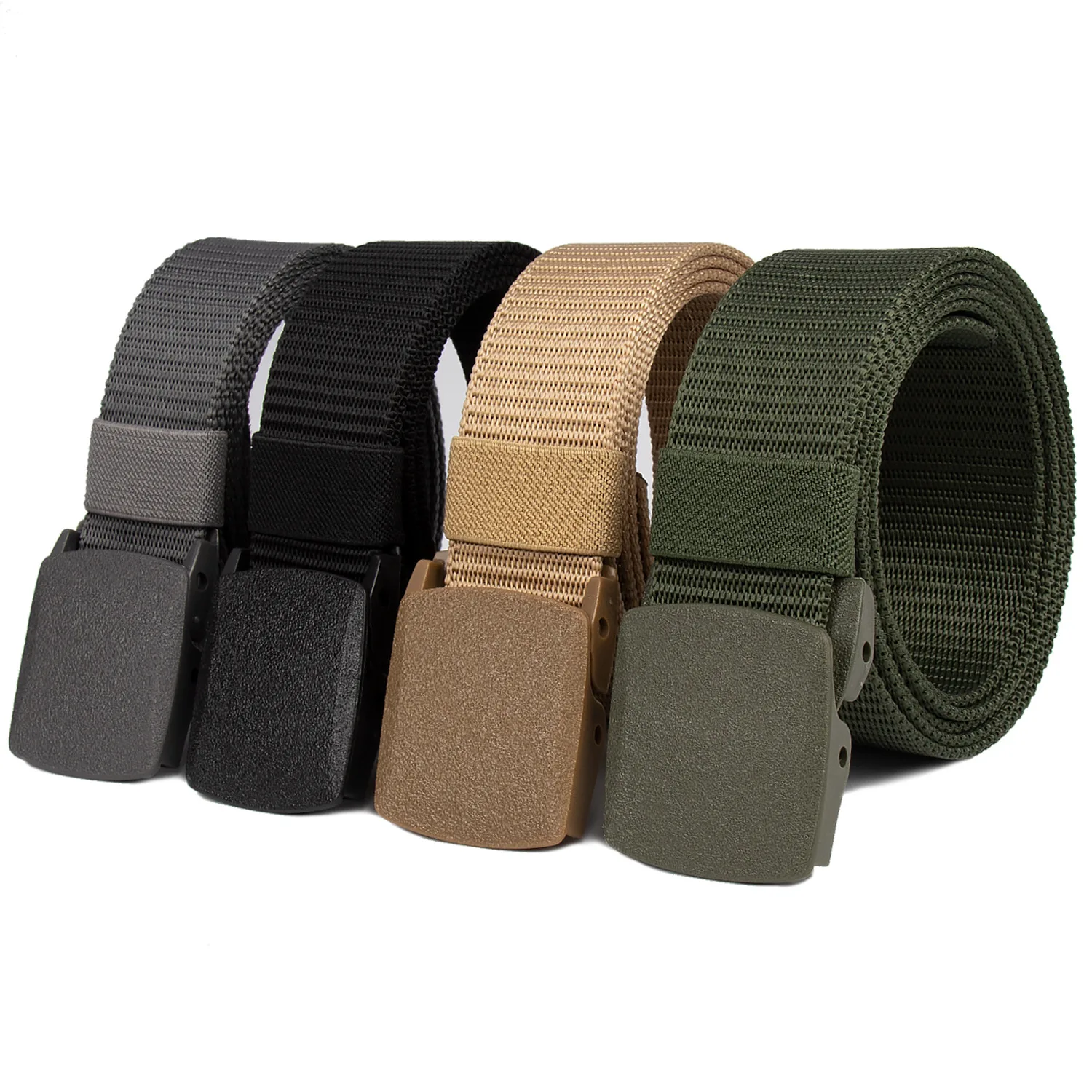 Men's outdoor all-around tactical belt Quick-drying durable woven fabric buckle type for hunting hiking training