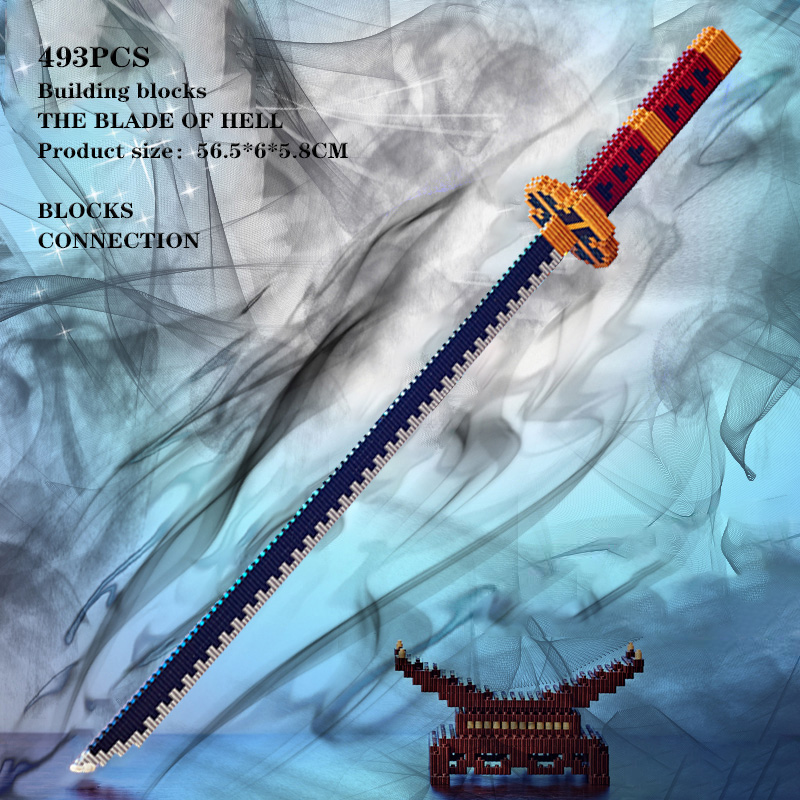 SAMURAI SWORD Building Blocks Ninja Blade Katana อะนิเมะญี่ปุ่นผีเสื้อ Nichirin มีดอิฐของเล่นเด็กสําหรับผู้ใหญ่