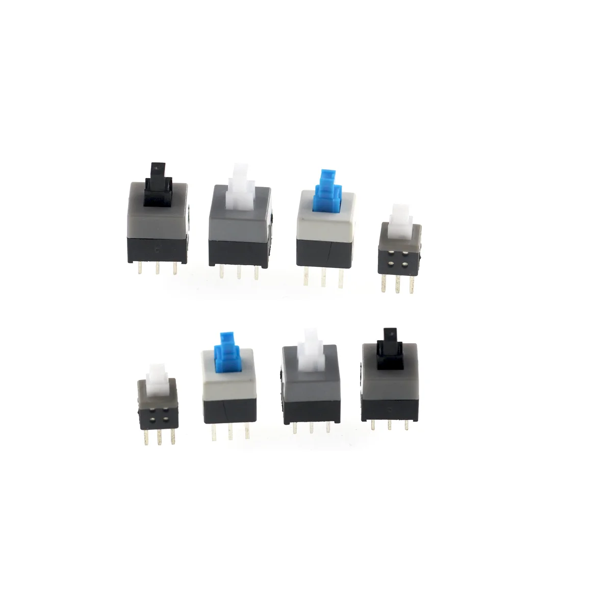 20 piezas autobloqueo/desbloqueo empuje táctil Micro interruptor de alimentación interruptores de botón de 6 pines 5,8x5,8 7x7 8x8 8,5x8,5mm