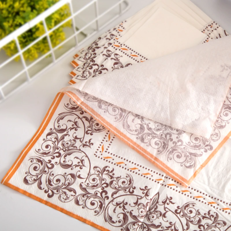 10/20pcs/Pac 33*33cm Food Grade Colourful Printed Napkins Wedding Paper Placemats 2 Layers Party Decorations Muzzle Paper