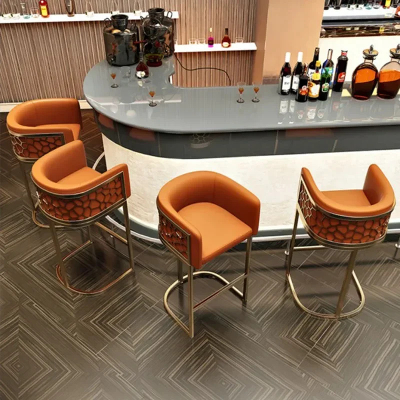 Home High Kitchen Stools Nordic Luxury Ergonomic Simple Bar Stool Adjustable Aesthetic Bancos Para Barra Outdoor Furniture HY