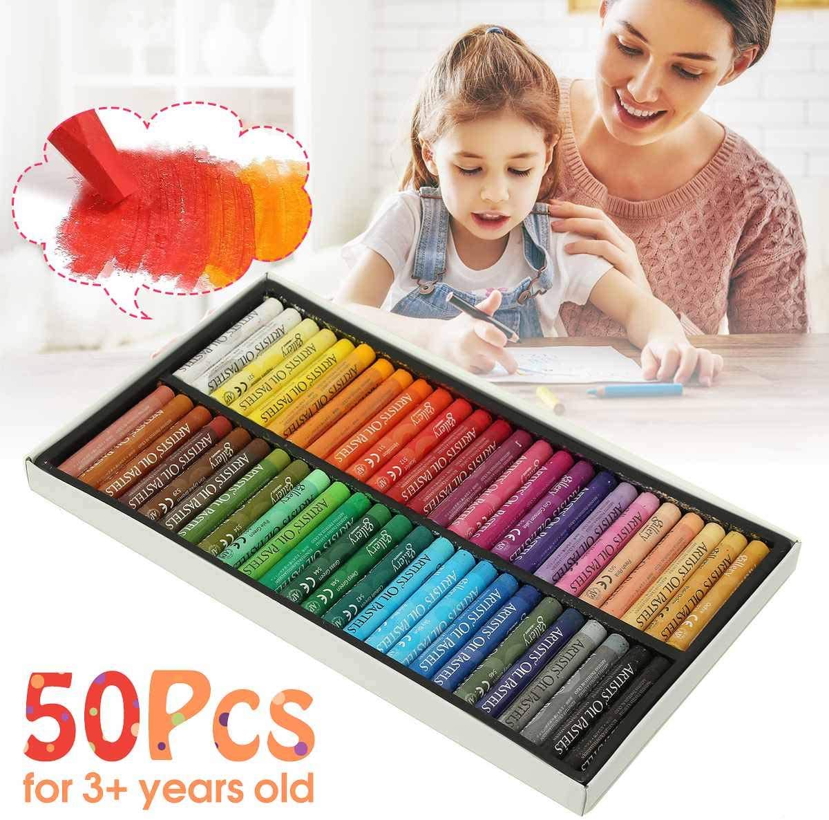 MUNGYO-Juego de Pastel al óleo para artista, 12/25/50, pintura profesional, dibujo, Graffiti, crayones artísticos, palos redondos lavables no tóxicos
