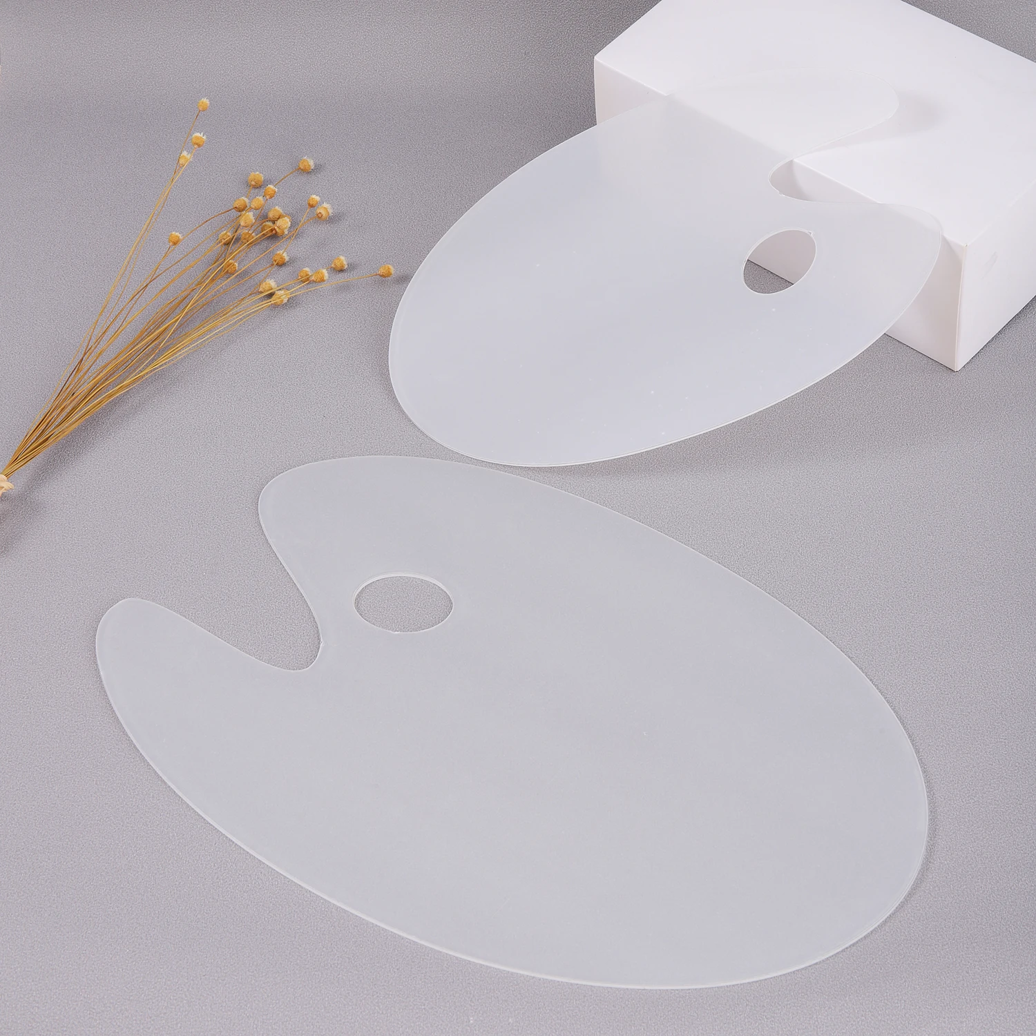Transparent Acrylic Palette Art Oil Painting Gouache Color Grading Pigment Mixing Tray Handheld Color Mixed Pallet Artist Tool