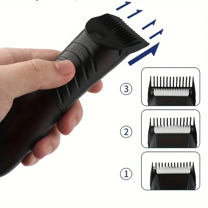 Body Hair Trimmer USB Rechargeable Safe Waterproof Ceramic Blade Head Clipper With Light Arm Waist Electric Groin