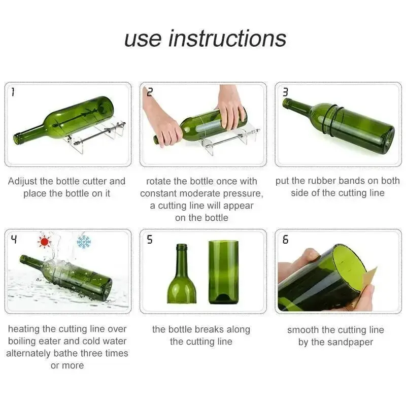 Verstellbares Glasflaschen schneidwerk zeug Glasflaschen schneider Werkzeug Rotwein flasche Weins chneide gestell DIY Weinflaschen schneider