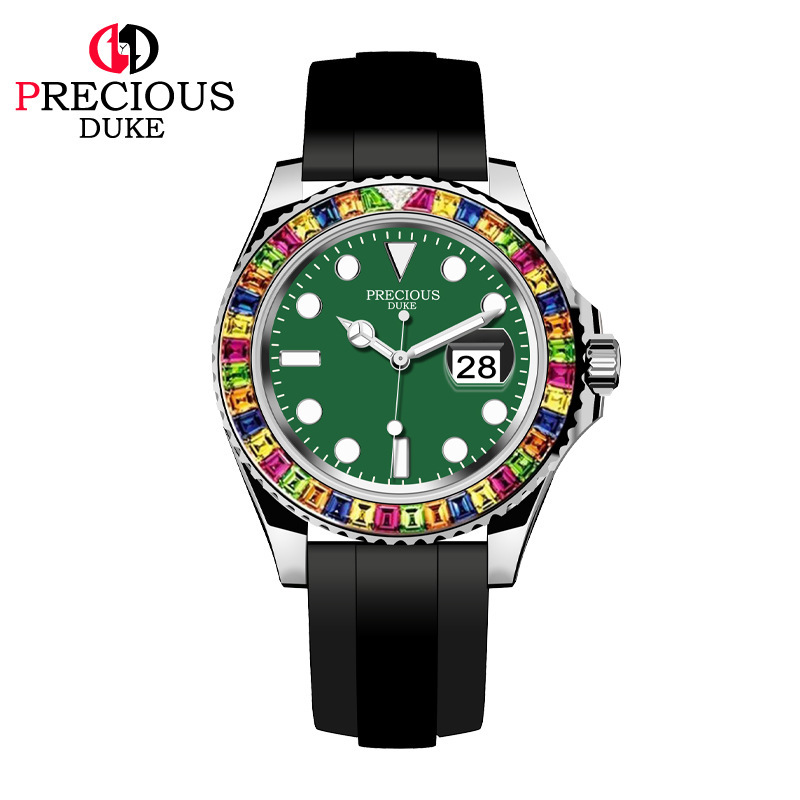 PRECIOUS นาฬิกาแฟชั่นผู้ชายกันน้ําคลาสสิกแบรนด์หรูคู่นาฬิกา Night Light วันที่นาฬิกาควอตซ์
