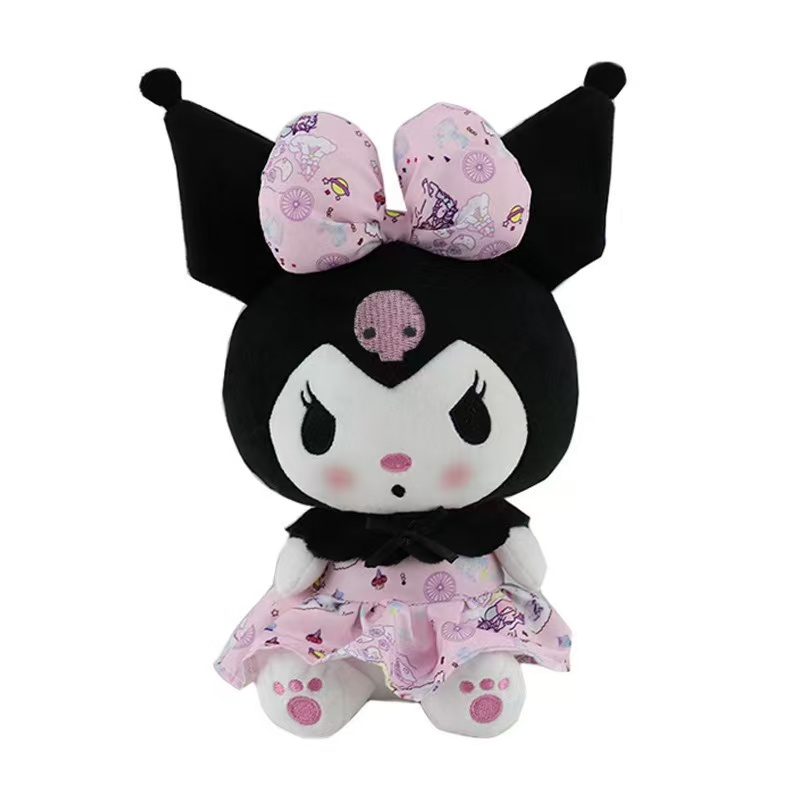 Sanrio morango kuromi travesseiro brinquedo de pelúcia meninas macio brinquedos de pelúcia morango melodia boneca presente