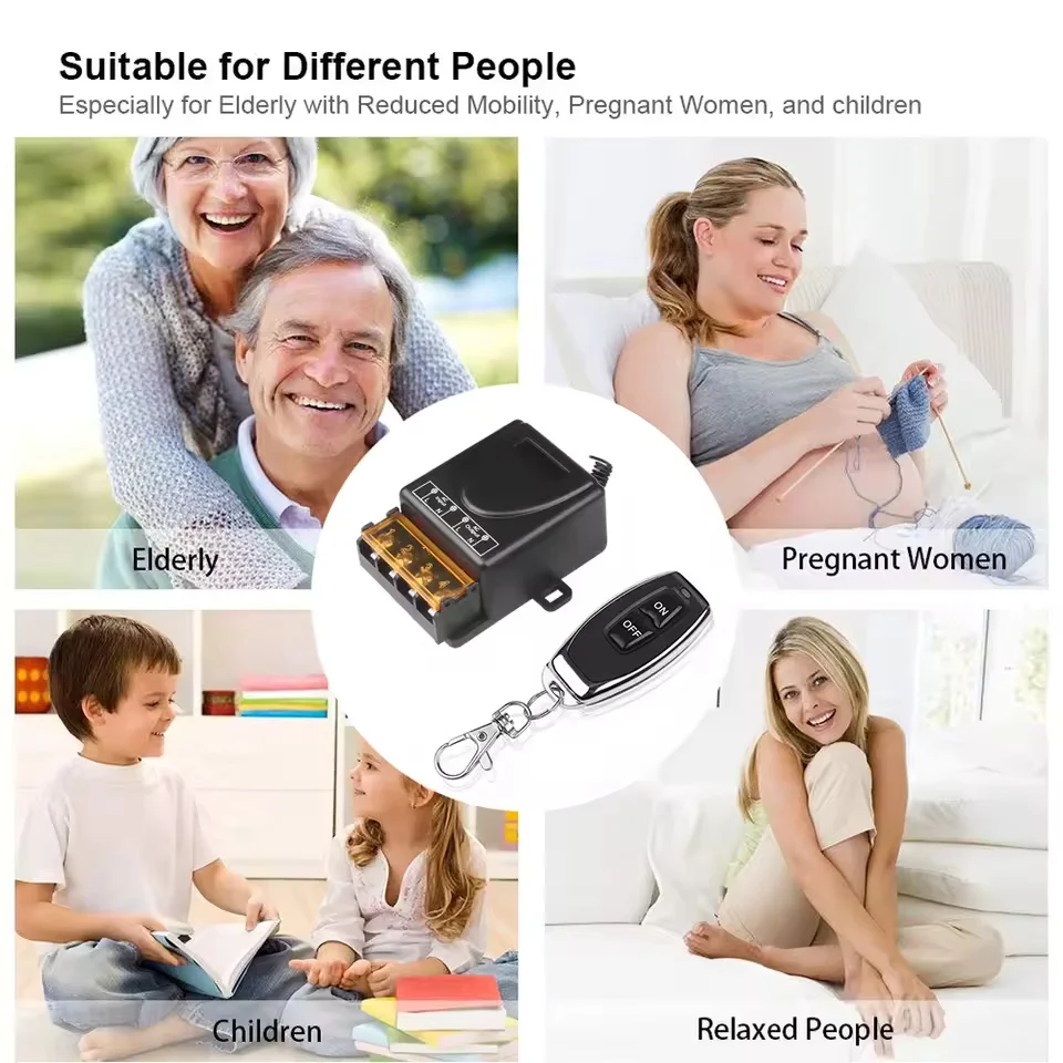 AC 220V 30A 1CH 433Mhz Wireless Remote Control Switch RF Relay Receiver + On/Off Transmitter For Electric Appliance Lamp