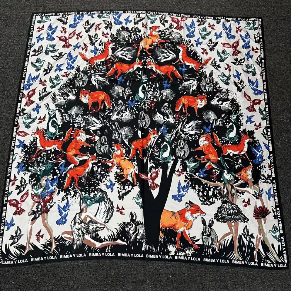 Foreign trade original single Spanish new print exquisite shawl scarf large square scarf