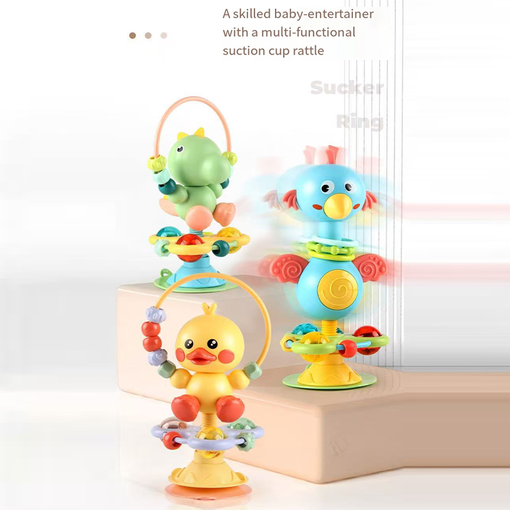 Cartoon Soothing Rattle Toy Fun Sound Effects  Nursery Rhymes Baby Table Suction Cup Educational Early Learning Toy