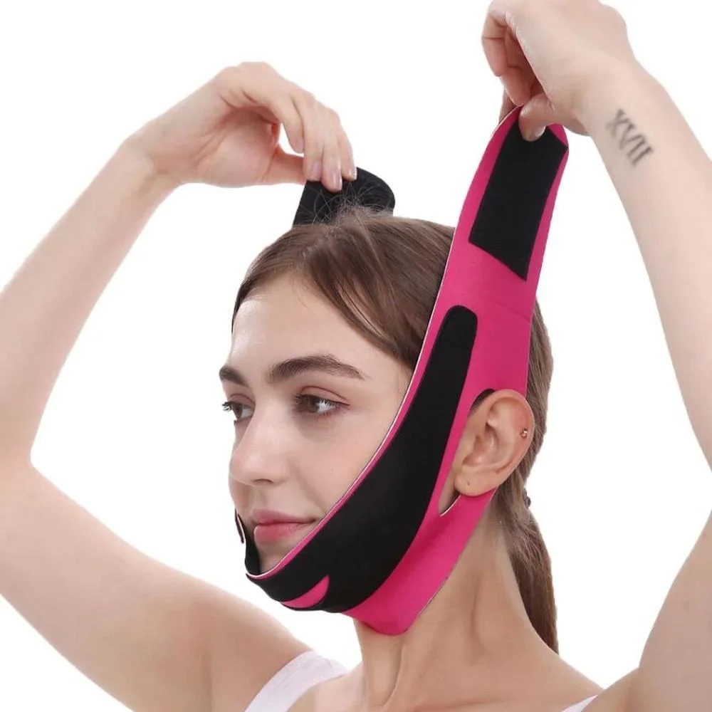 YS00135--bende delgada elástica para la cara, línea en v, forma facial, cinturón para la barbilla para mujer, herramienta de belleza para el cuidado facial