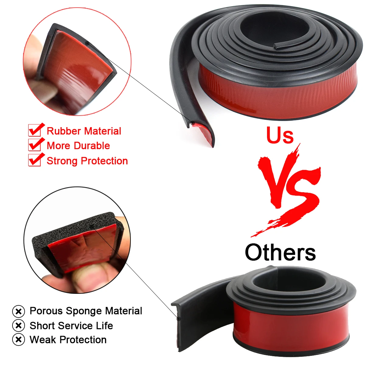 Car Fender Flares Wheel Arch Guard Trim Moulding Strip Eyebrow Lip Anti Scratch Mudflaps Universal Rubber Seal Protector Styling