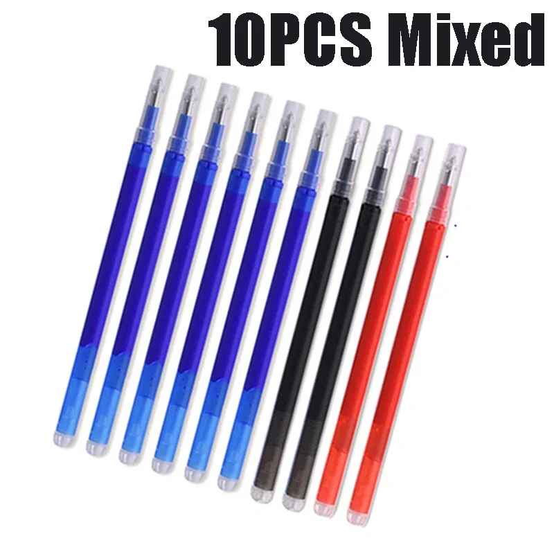 10pcs/lot 0.5/0.7mm Large Capacity Erasable Refills Multicolor Replaceable Refills Office Writing Accessories Student Stationery
