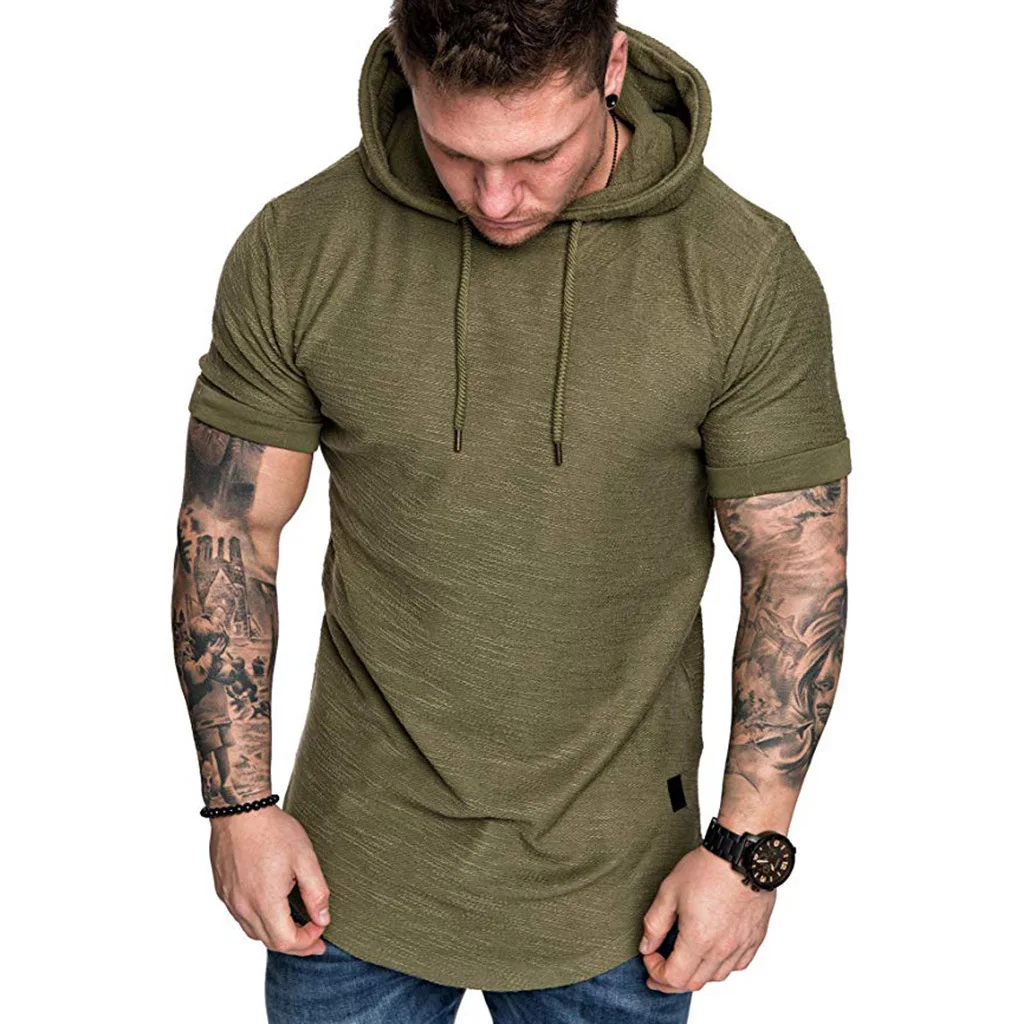 MRMT 2025 nuevas sudaderas con capucha para hombre, sudaderas de manga corta para hombre, sudaderas con capucha, sudadera informal de Color sólido para hombre con capucha