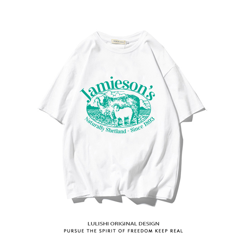 Cseta de manga corta hoada de estilo coreano para mujer, estilo vintage de verano, con estampado de texto creativo