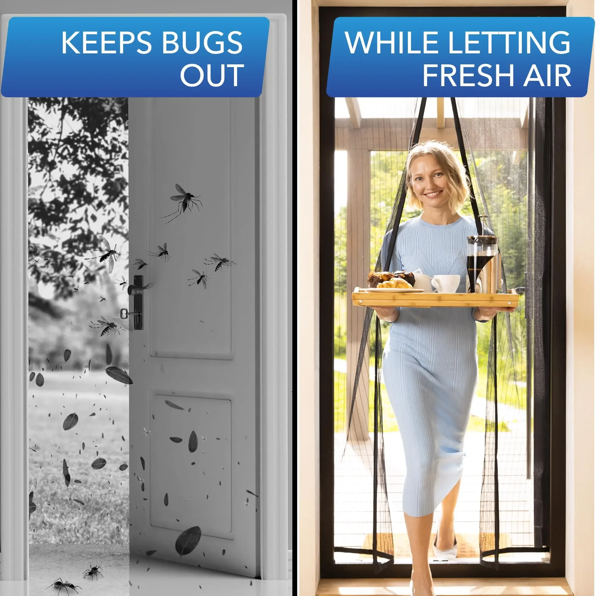 Mosquito Net Door Curtain Screen Magnets Mesh Magnetic Window Automatic Closing Curtains Anti Fly Insect Sandfly Mosquitoes Canv