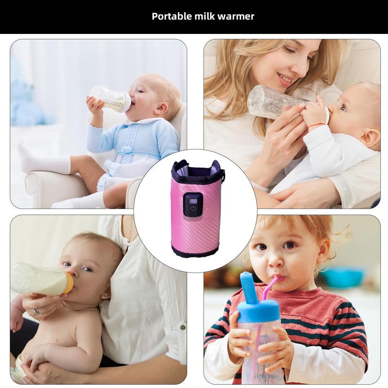 Breastmilk Bottle Warmer Portable Insulation Cover Bottle Heated Wrap Milk Warmer Milk Heat Keeper Adjustable Heating Sleeve