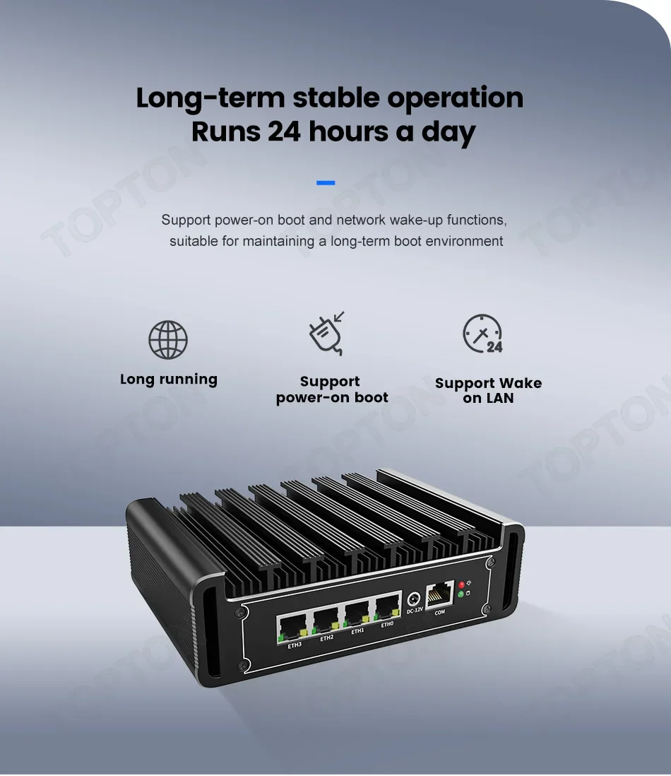 Solides Intel N100 Firewall-Gerät 4x 2,5G LAN i226-V Lüfterloser Mini-PC N5105 J5040 J4125 NVMe Mini-Computer pfSense Proxmox Host