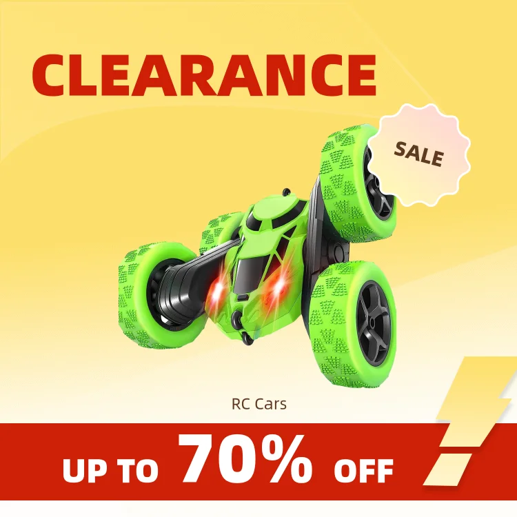 Clearance_RC Stunt Car Children Double Sided Flip 2.4G Remote Control 360 Deree Rotation Off Road Drift RC Car Gifts For Kids Ad