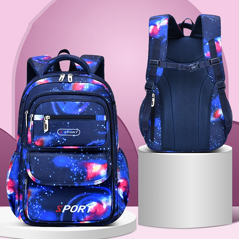 Boys' Fashionable Hundred Schoolbag Large Capacity Waterproof Abrasion Resistant Suitable for Grades 1 to 6