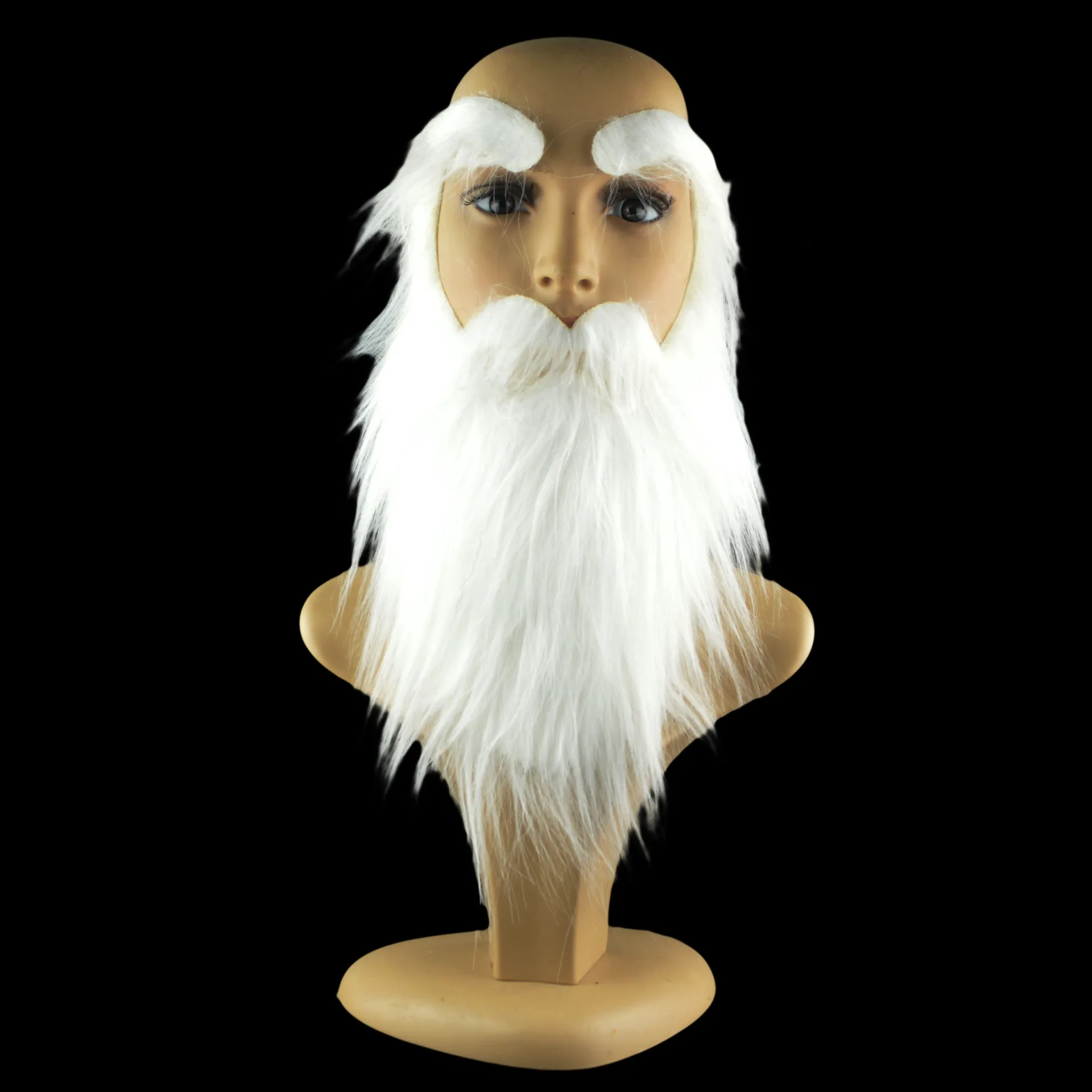 Funny White Eyebrow False Beard Santa Claus Holiday Party Performance Props