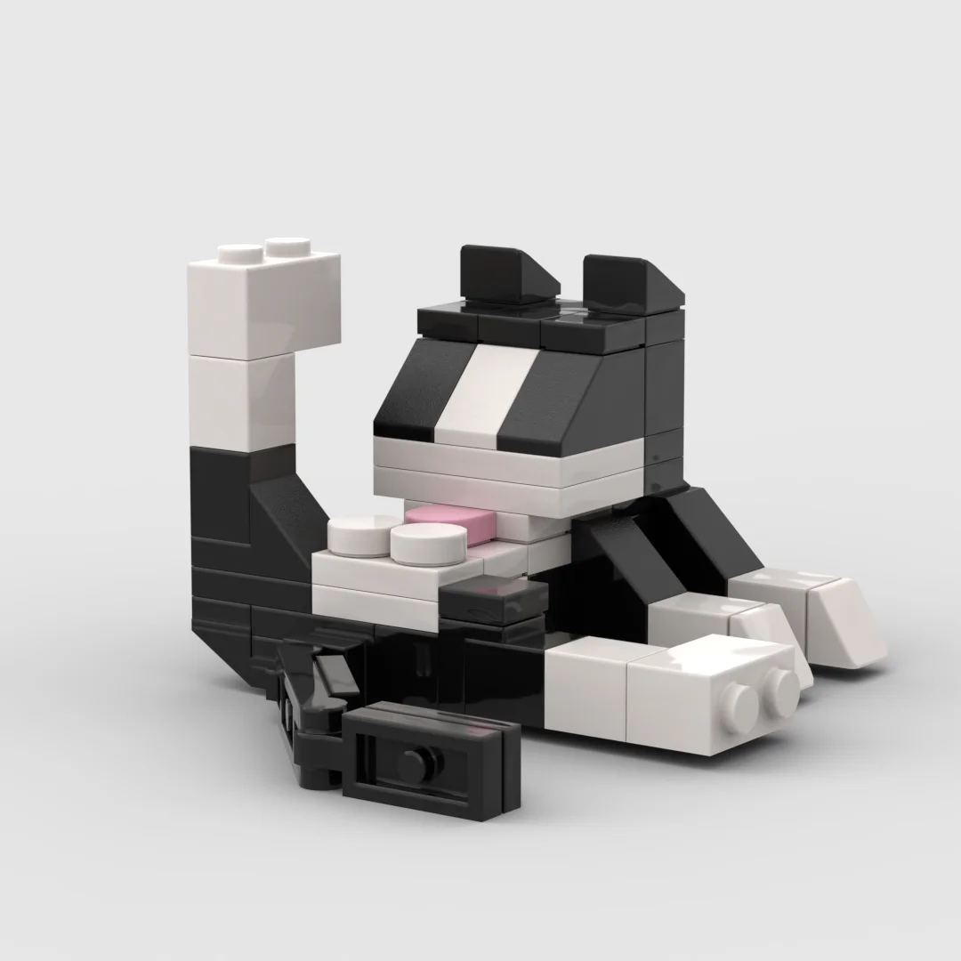 ชุดสัตว์ 62 ชิ้น MOC อิฐแมวรูป DIY Building Blocks เด็กการศึกษาของเล่นเด็กของขวัญวันเกิด