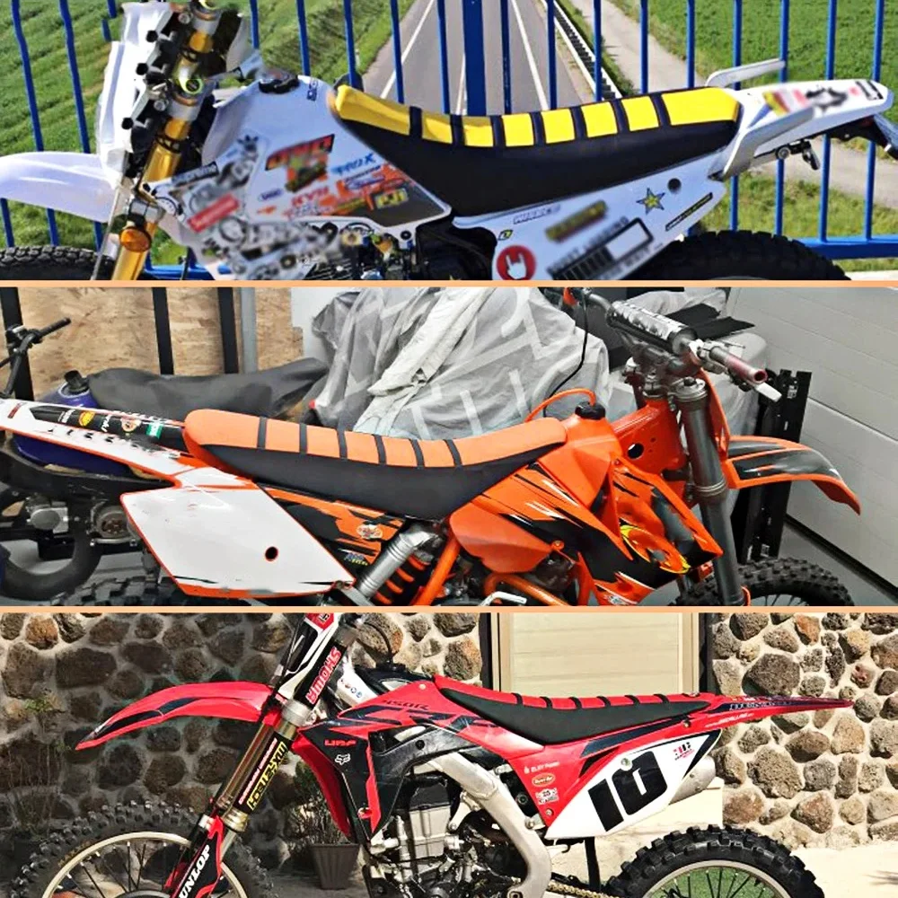 ユニバーサルオートバイソフトシートカバーゴム生地グリッパー KTM ホンダ、ヤマハ、スズキカワサキ EXC SX YZF WRF CR KX KXF RM RMZ