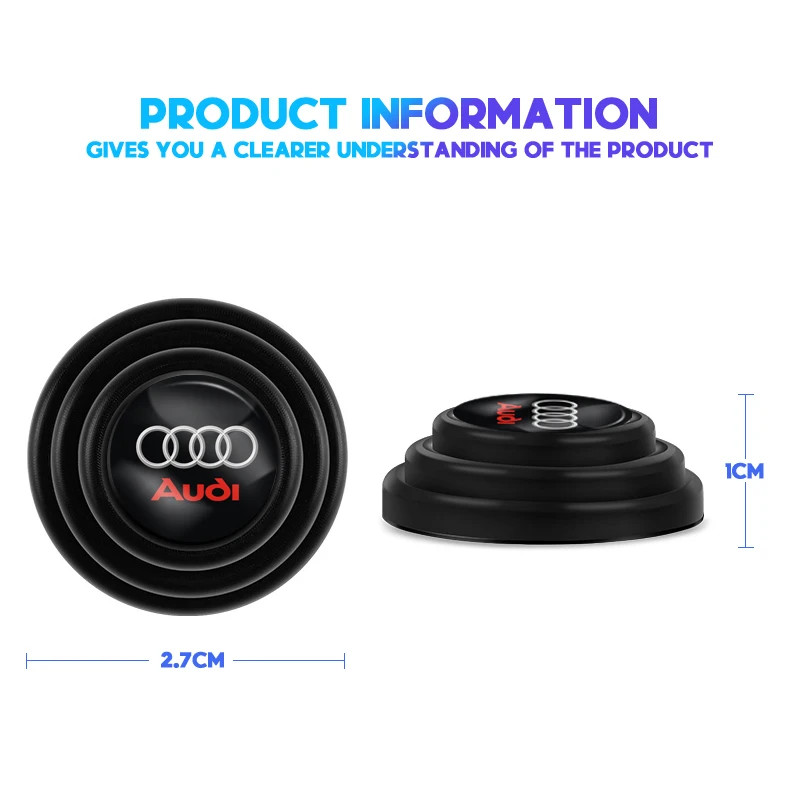 4Pcs Car Door Anti-shock Pad Anti-noise Buffer Gasket Auto Interior For Audi A8 Q1 Q2 Q3 Q4 Q5 Q6 Q7 Q8 A1 A2 A3 A4 A5 A6 A7 TT