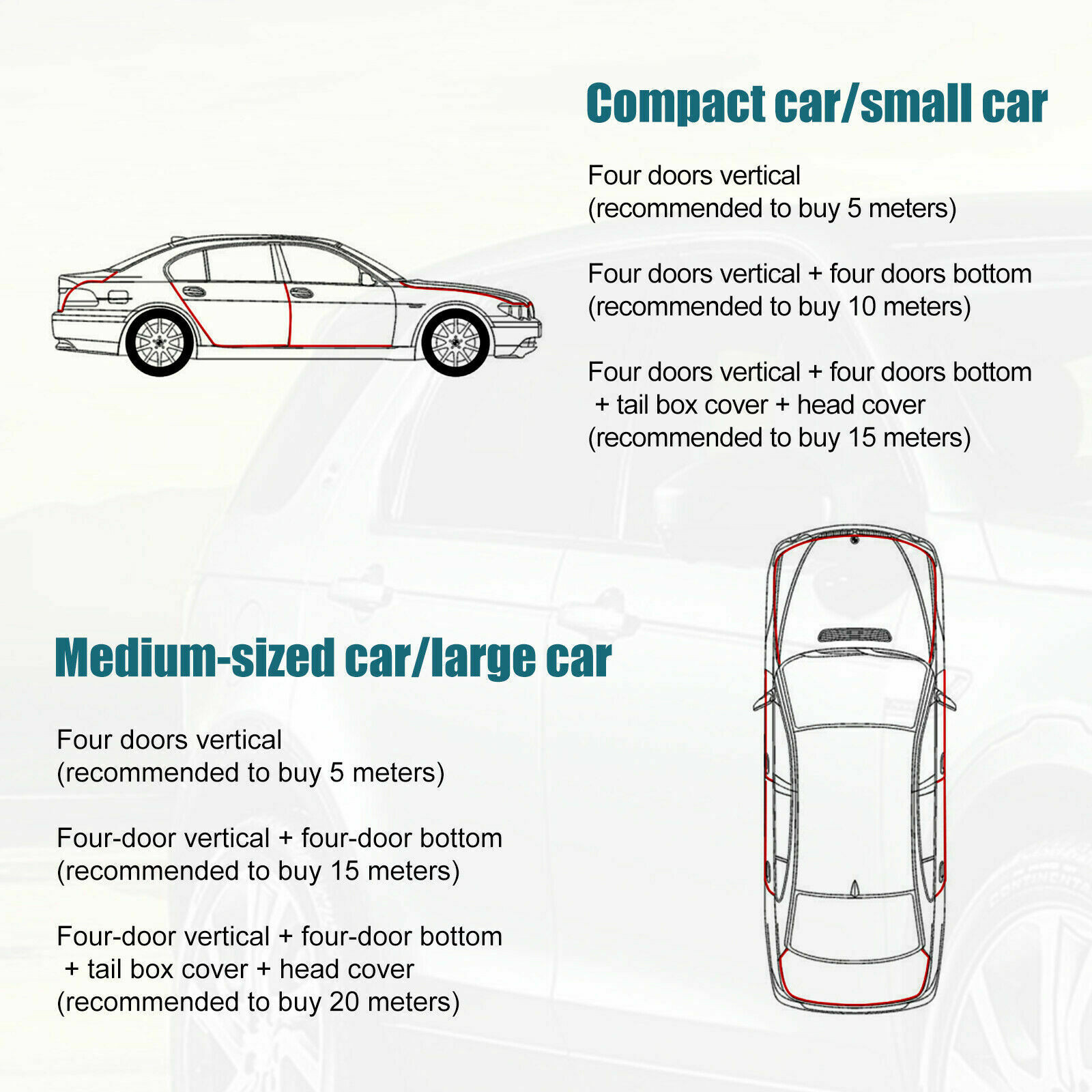 1 Pc 5M Car Door Edge Protector Strip Trim U Shape Rubber Guard Seal 11mmx5mm Auto Care sealing strip Tools decoration