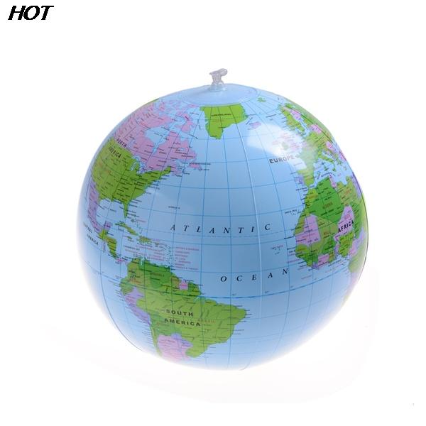 Gorąco! 40CM wczesna edukacja nadmuchiwana ziemia świat geografia mapa świata nadmuchiwana zabawka piłka plażowa