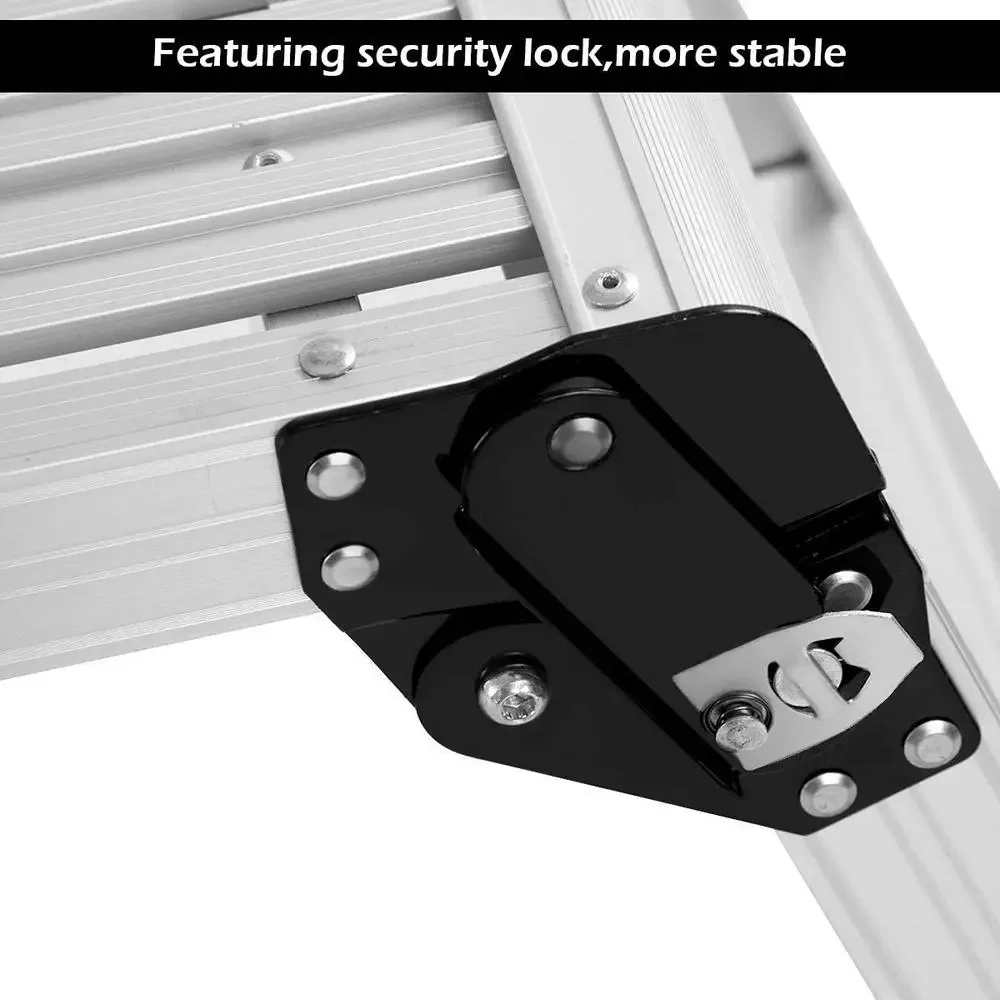 Aluminum Work Platform Foldable Work Bench with Non-Slip Mats Portable Bench Step Ladder Car Wash Step Stool Painting & Washing