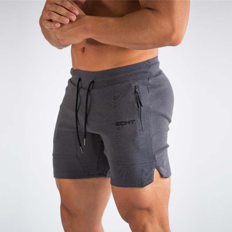 Heren joggingbroek met ritszak Fitness Sportscholen Shorts Heren Zomer Running Korte Broek Mannelijke Jogger mesh Workout Strandsport korte broek