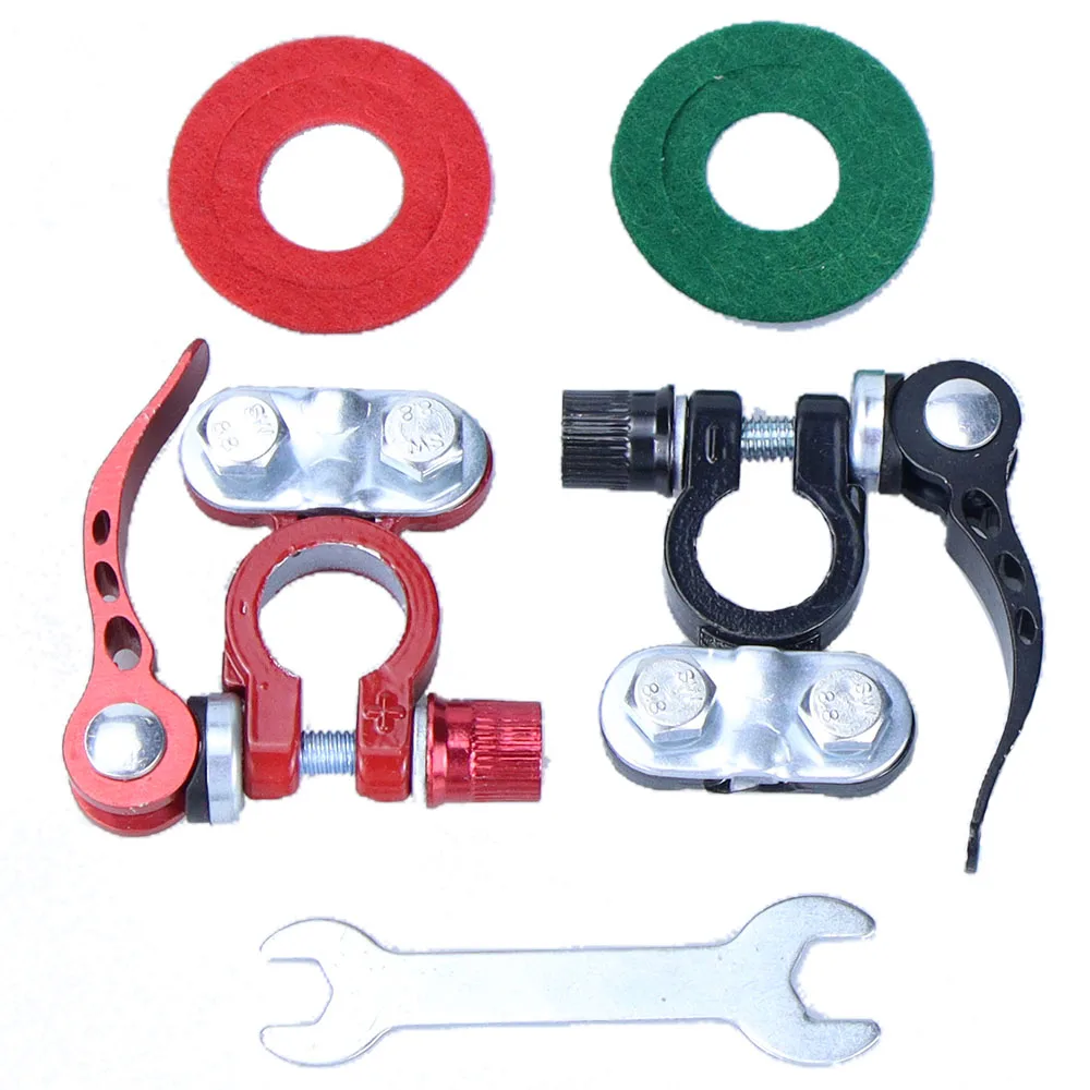 Car Battery Terminal Connector Aluminum Alloy Positive and Negative Pole Quick Release Terminal Clip for SAE/JIS A Terminal Post