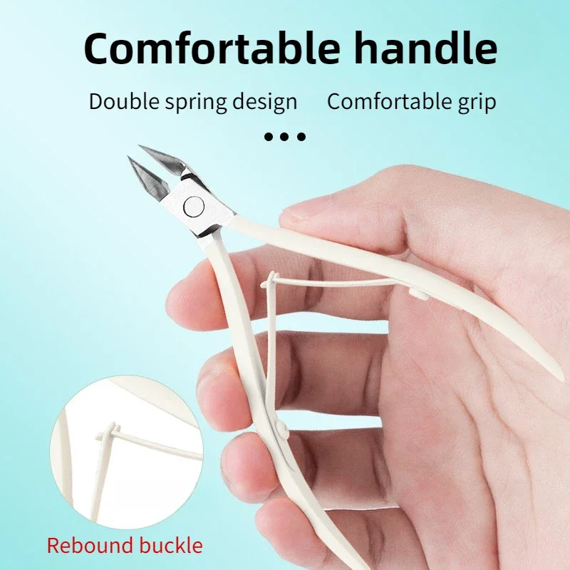 ‌ Tijeras para cutículas, hoja afilada de acero inoxidable, herramienta duradera para el cuidado de las uñas sin óxido ‌