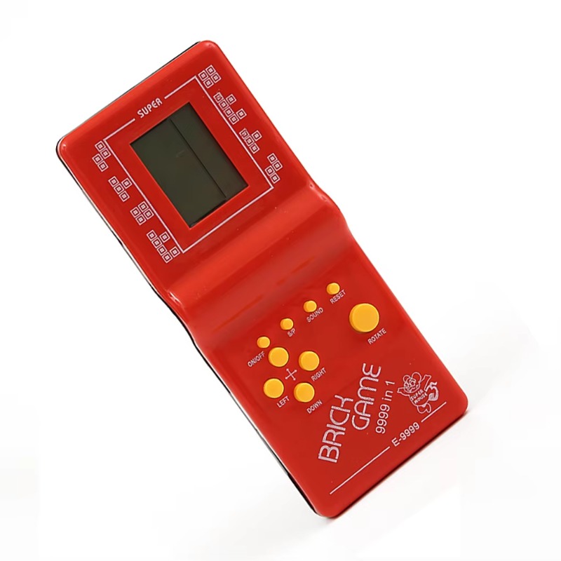 Consola de juegos portátil, máquinas recreativas de plástico ajustables, mango antideslizante, pantalla LCD, reproductor de juegos duradero para niños