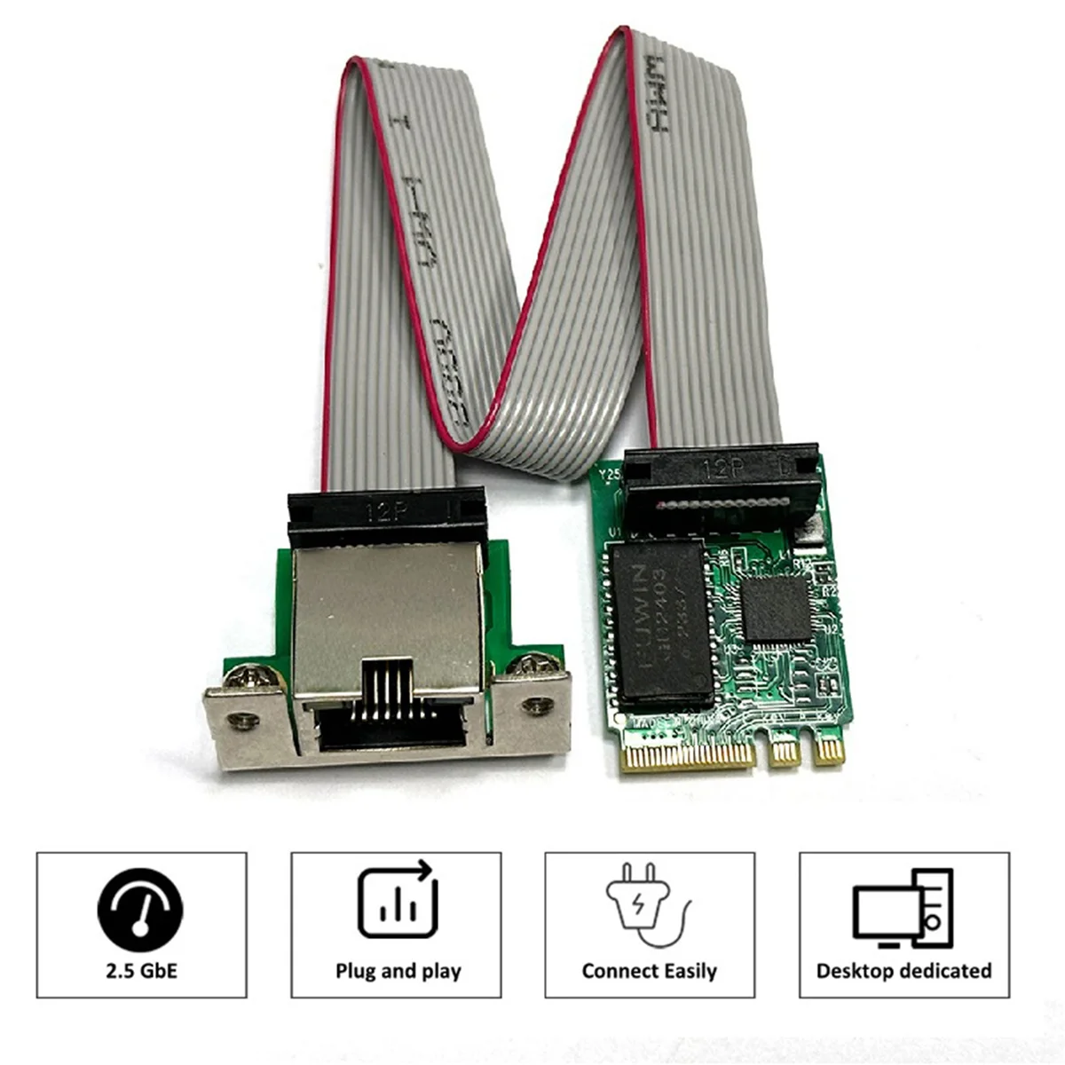 M.2 A + E ключ 2,5G Ethernet LAN Карта RTL8125B сетевая карта промышленного контроля M.2 Gigabit Ethernet Сетевая карта