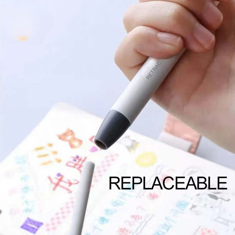 Pressa Matita retrattile Gomma per correzione Forniture Penna Stile Matita Gomma Materiale scolastico per scrittura Cancelleria