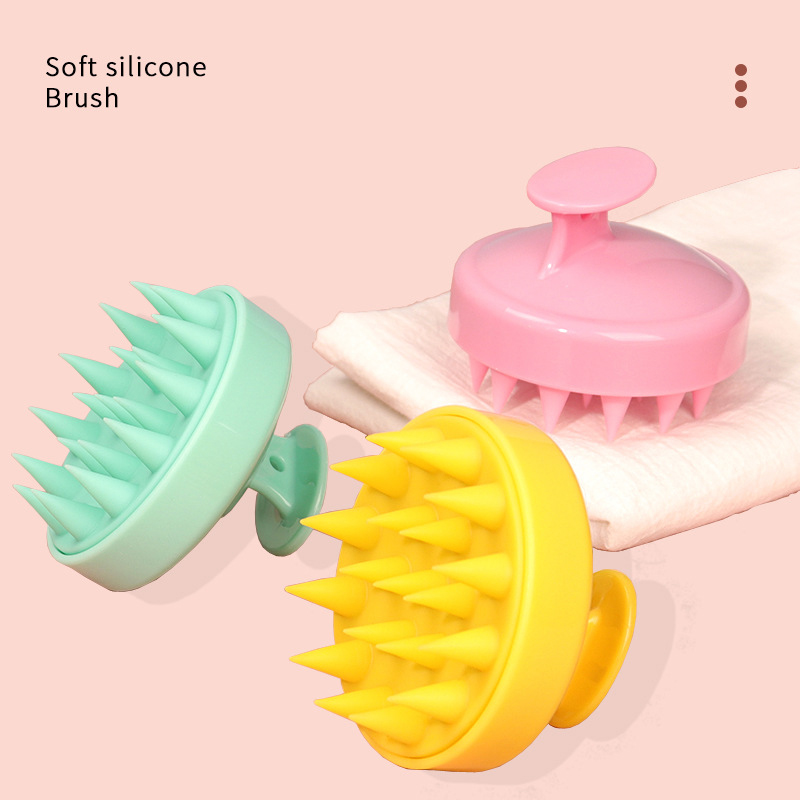 Cepillo de champú de silicona para masaje del cuero cabelludo, peine para el cabello, picazón de raíz, limpia el cuero cabelludo, cepillo de masaje corporal completamente, cepillo de baño