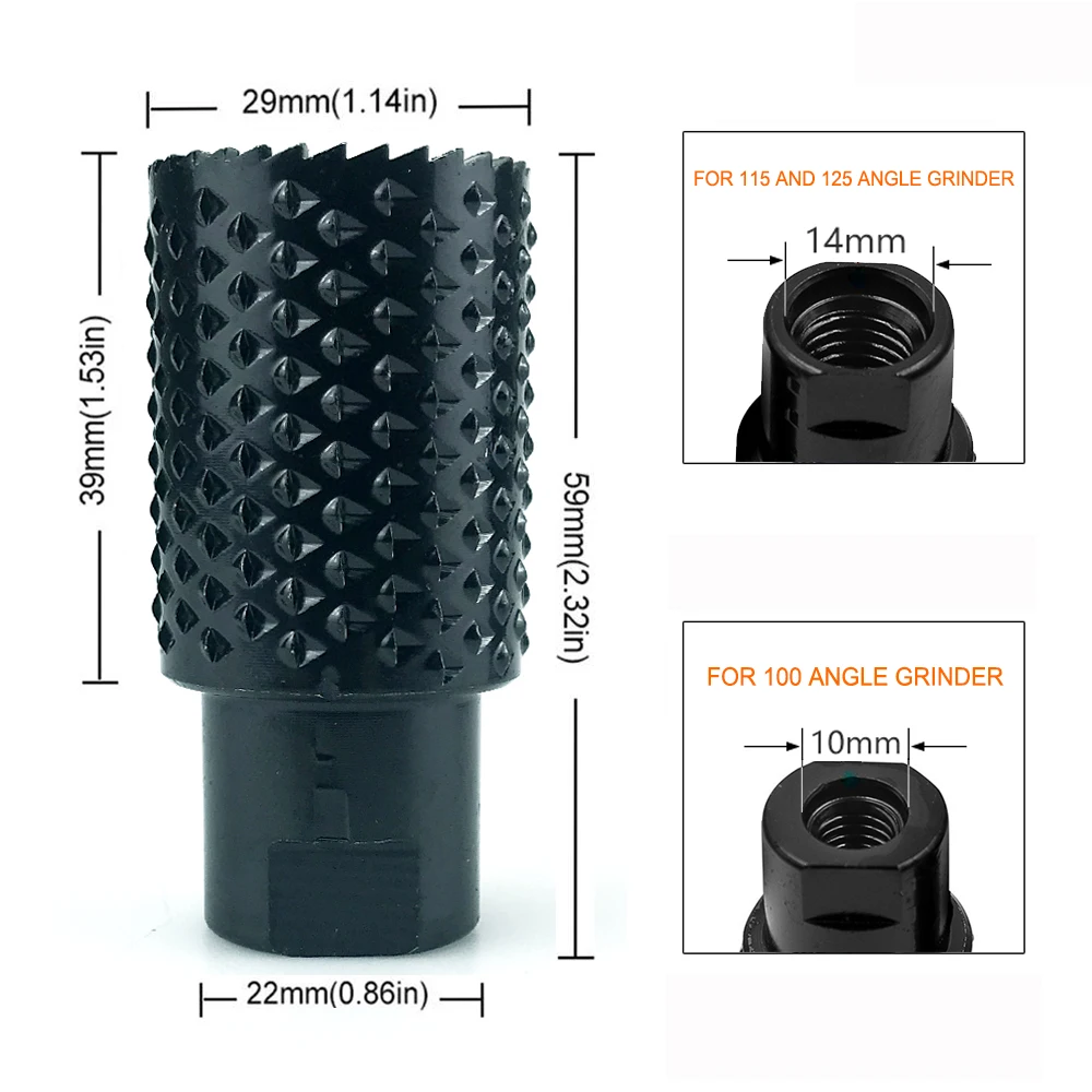 ROTARY Rasp สําหรับเครื่องบดมุม 100/125 ประเภท M10 M14 ไม้แกะสลักแฟ้ม Burr Sanding Disc หัวขัด